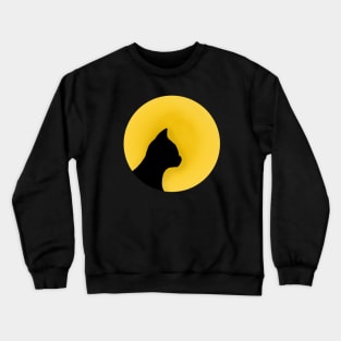 Cat in the Moon Crewneck Sweatshirt